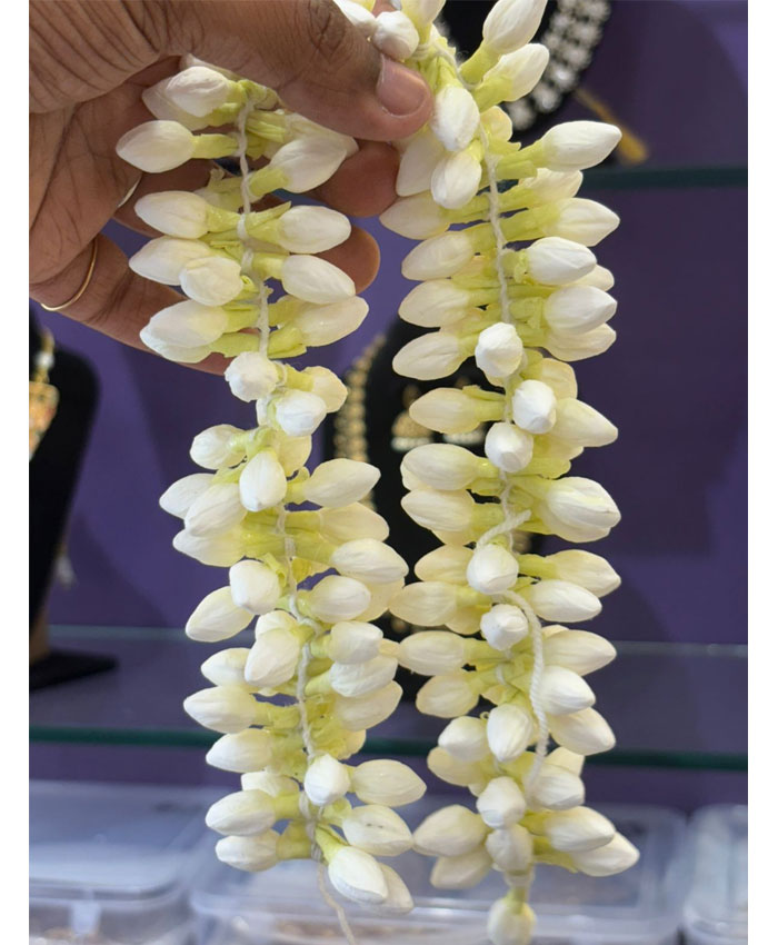 Buy Eco-Friendly 40 cm Jasmine Flower Mala - Mullappoo Mala Crafted from Processed Paper online