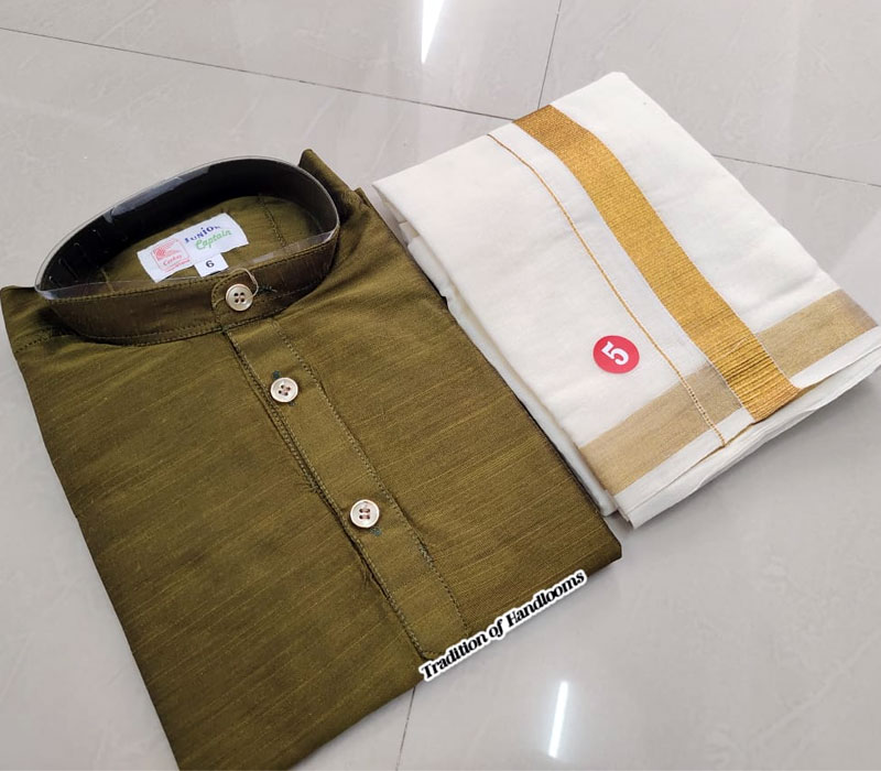 Kurtha and Mundu Combo for Kids